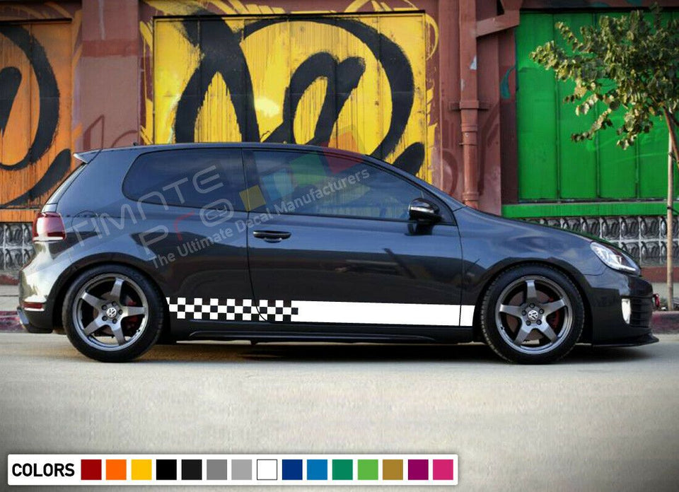 Decal sticker Stripes kit For Volkswagen Golf Mk4 Mk5 Mk6 Mk7 Gti R32 lowering 2