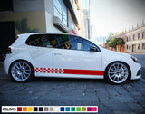 Decal sticker Stripes kit For Volkswagen Golf Mk4 Mk5 Mk6 Mk7 Gti R32 lowering 2