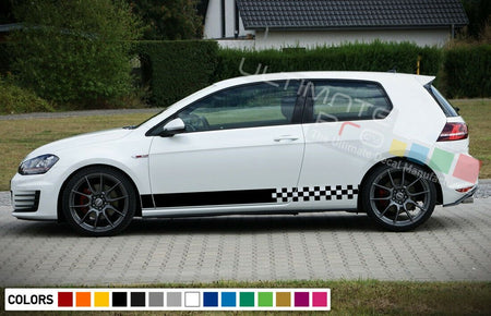 Decal sticker Stripes kit For Volkswagen Golf Mk4 Mk5 Mk6 Mk7 Gti R32 lowering 2