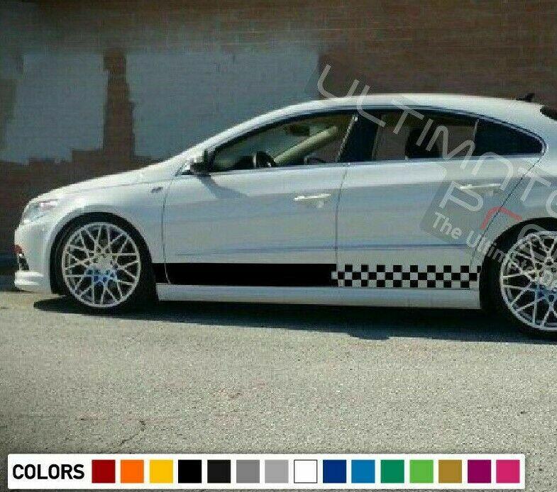 Decal sticker Stripes kit For Volkswagen Jetta A6 R body Wheel Emblem door part