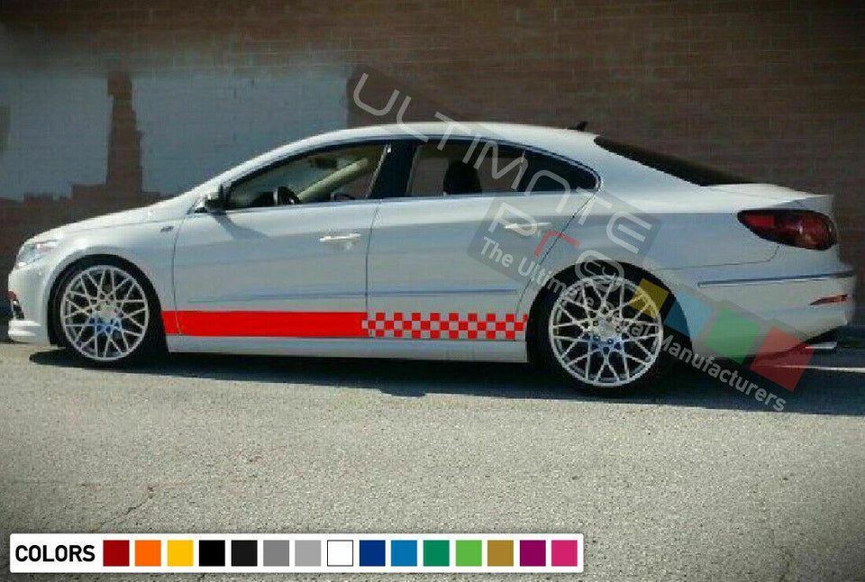 Decal sticker Stripes kit For Volkswagen Jetta A6 R body Wheel Emblem door part