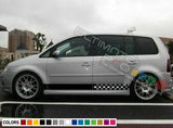 Decal sticker Stripes kit For Volkswagen Touran Emblem body lowering Sharan fsi