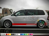 Decal sticker Stripes kit For Volkswagen Touran Emblem body lowering Sharan fsi
