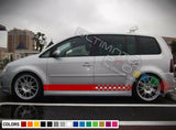 Decal sticker Stripes kit For Volkswagen Touran Emblem body lowering Sharan fsi