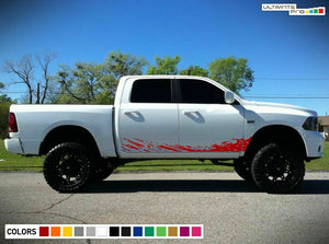 Decal Sticker Vinyl Door Mud Splash for Dodge Ram Bed Cover Storage Shade Mesh