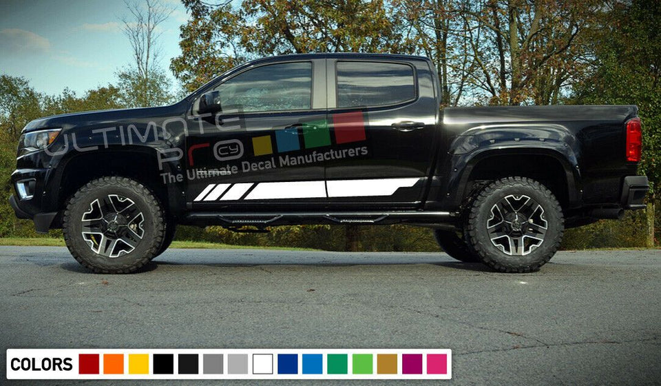 Decal Sticker Vinyl Side Stripe kit For Chevrolet Colorado Z71 Off Road Bed 4x4