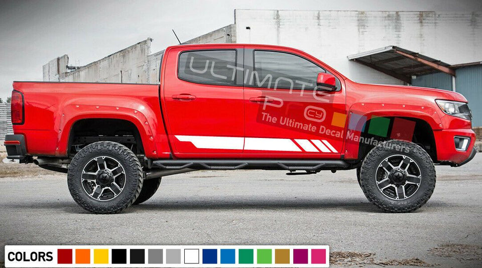 Decal Sticker Vinyl Side Stripe kit For Chevrolet Colorado Z71 Off Road Bed 4x4