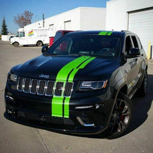 Decal Stripe full kit for Jeep Grand Cherokee Hood Bonnet Chrome 2013 2015 2017