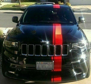 Decal Stripe full kit for Jeep Grand Cherokee Hood Bonnet Chrome 2013 2015 2017