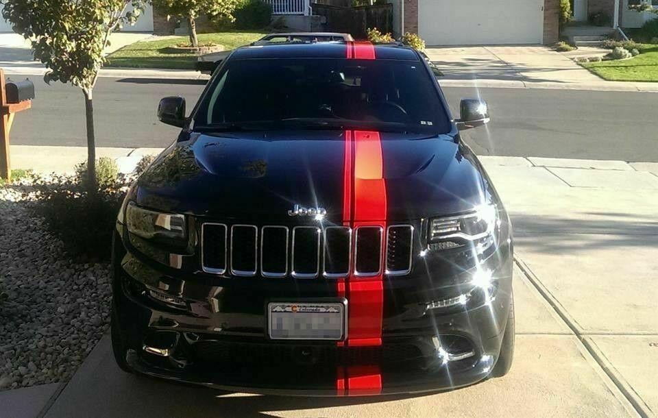 Decal Stripe full kit for Jeep Grand Cherokee Hood Bonnet Chrome 2013 2015 2017