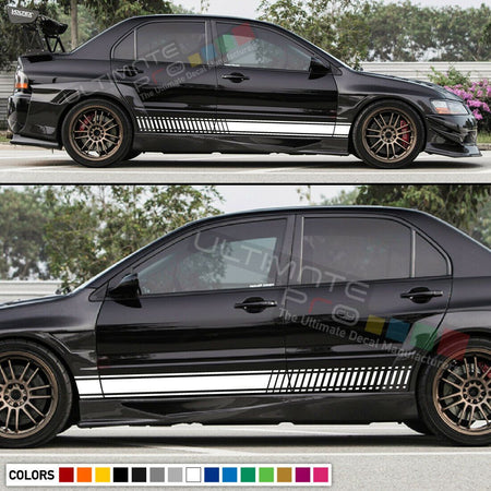 Decal Stripes for Mitsubishi Lancer Evolution 7 8 9 X Spoiler Lip Bumper 2003 2007