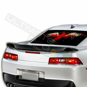 Decal Sun Visor Rear Window See Thru Sticker Perforated for Chevrolet Camaro