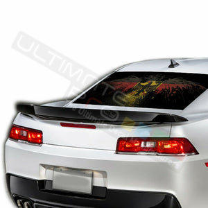 Decal Sun Visor Rear Window See Thru Sticker Perforated for Chevrolet Camaro