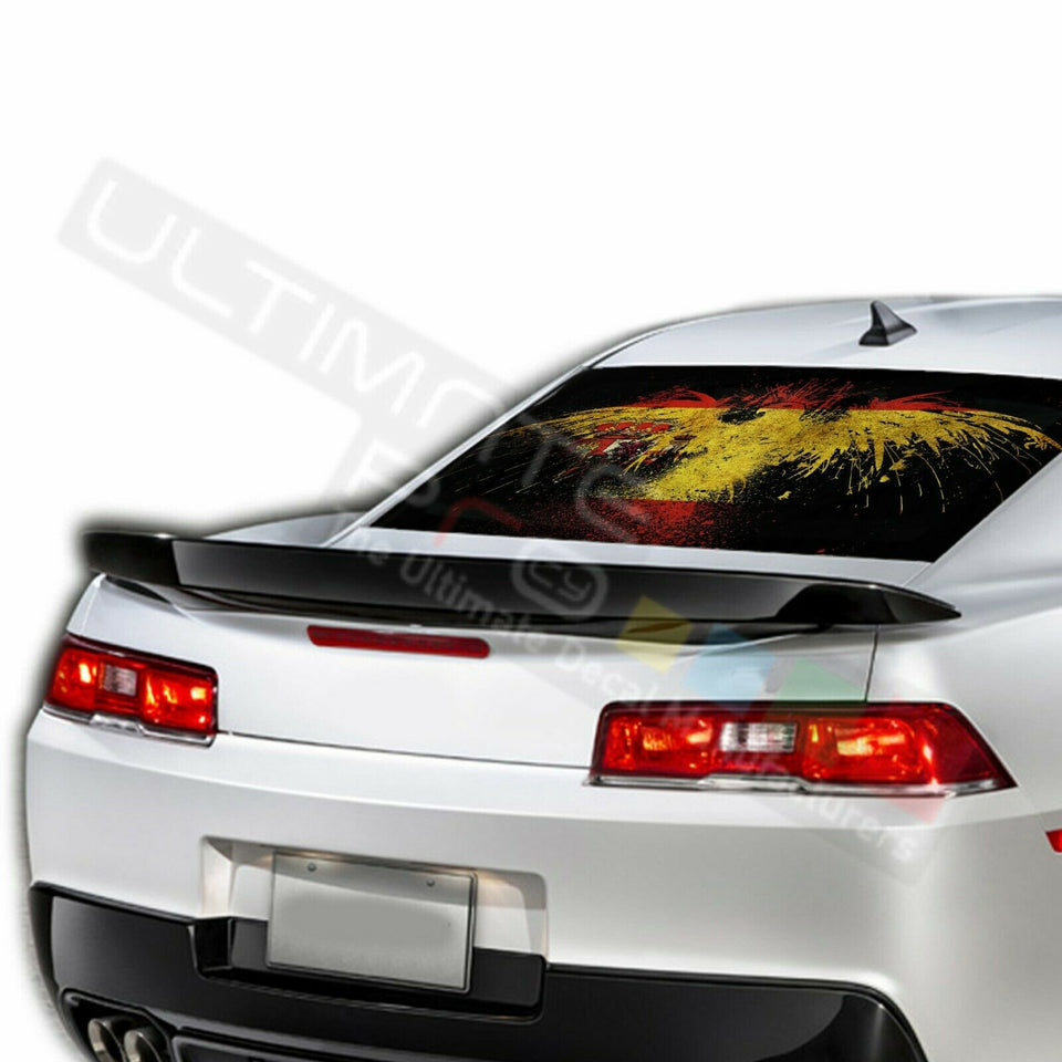 Decal Sun Visor Rear Window See Thru Sticker Perforated for Chevrolet Camaro