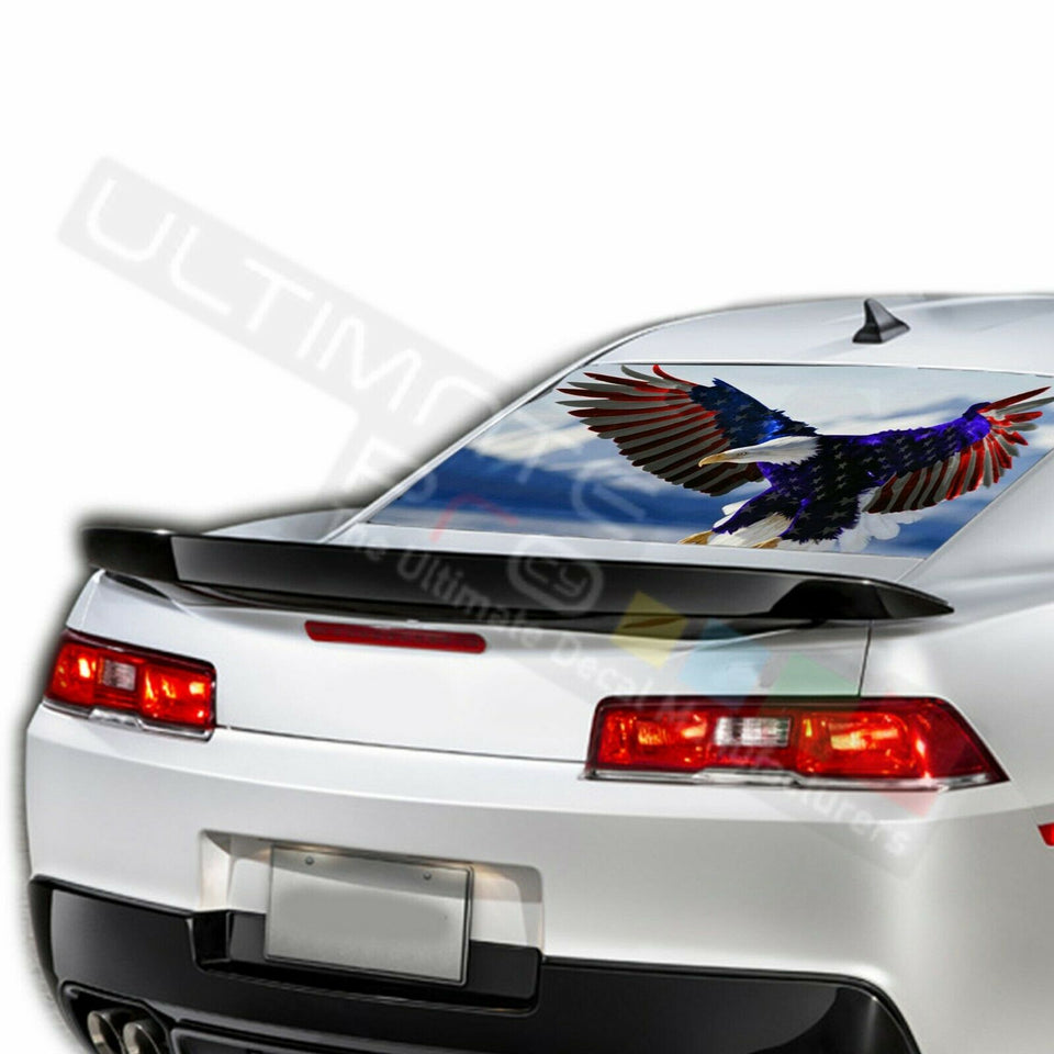 Decal Sun Visor Rear Window See Thru Sticker Perforated for Chevrolet Camaro