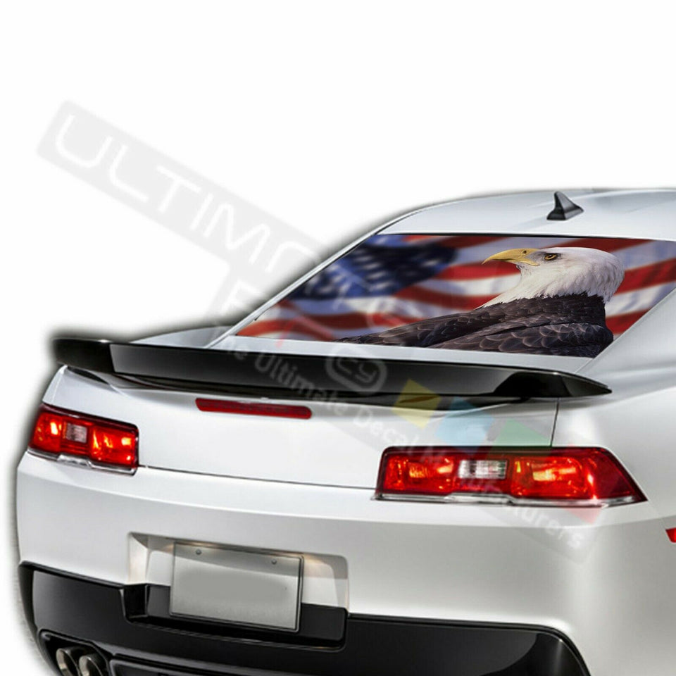 Decal Sun Visor Rear Window See Thru Sticker Perforated for Chevrolet Camaro