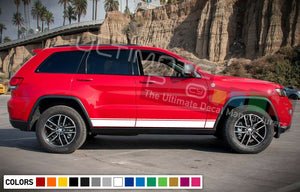 Decal Vinyl Door Stripes for Jeep Grand Cherokee Trailhawk edge line stripes rocker panel