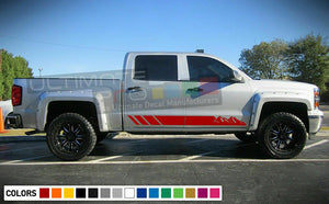 Decal Vinyl Side Door Rocker Stripes For Chevrolet Silverado Z71 Tailgate Lower