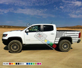 Decal wrap Side Stripe For Chevrolet Colorado USA Flag Off Road Bed 2014 2020