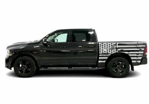 2x Stickers side bed Stripes for Dodge Ram design US flag American 2009 - 2023