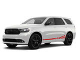 Checkering flag Stripe for Dodge Durango Decal Finish Sticker Side Door Graphics Vinyl Design