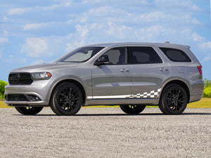 Checkering flag Stripe for Dodge Durango Decal Finish Sticker Side Door Graphics Vinyl Design