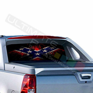 Eagle Decal Rear Window See Thru Sticker Perforated for Chevrolet Avalanche