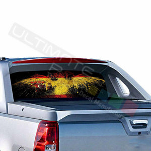 Eagle Decal Rear Window See Thru Sticker Perforated for Chevrolet Avalanche