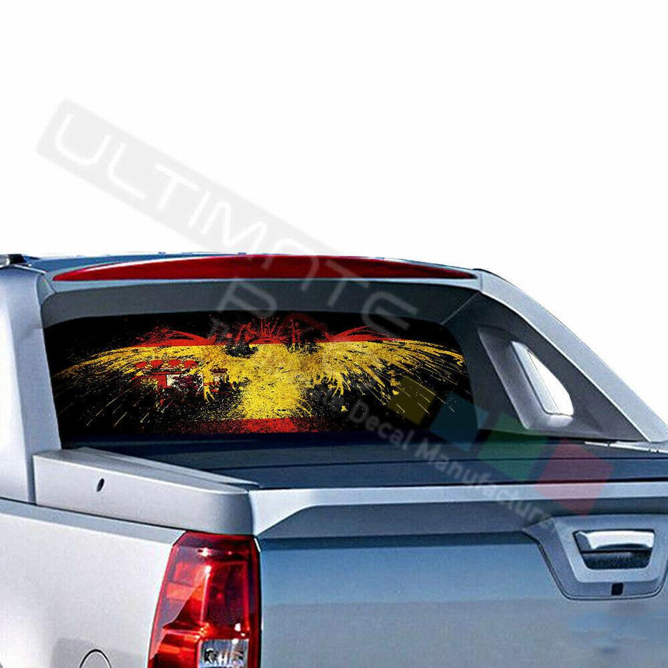 Eagle Decal Rear Window See Thru Sticker Perforated for Chevrolet Avalanche