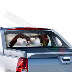 Eagle Decal Rear Window See Thru Sticker Perforated for Chevrolet Avalanche