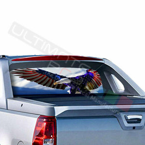 Eagle Decal Rear Window See Thru Sticker Perforated for Chevrolet Avalanche