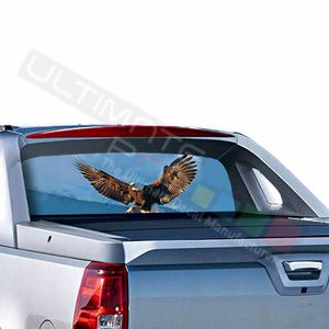 Eagle Decal Rear Window See Thru Sticker Perforated for Chevrolet Avalanche