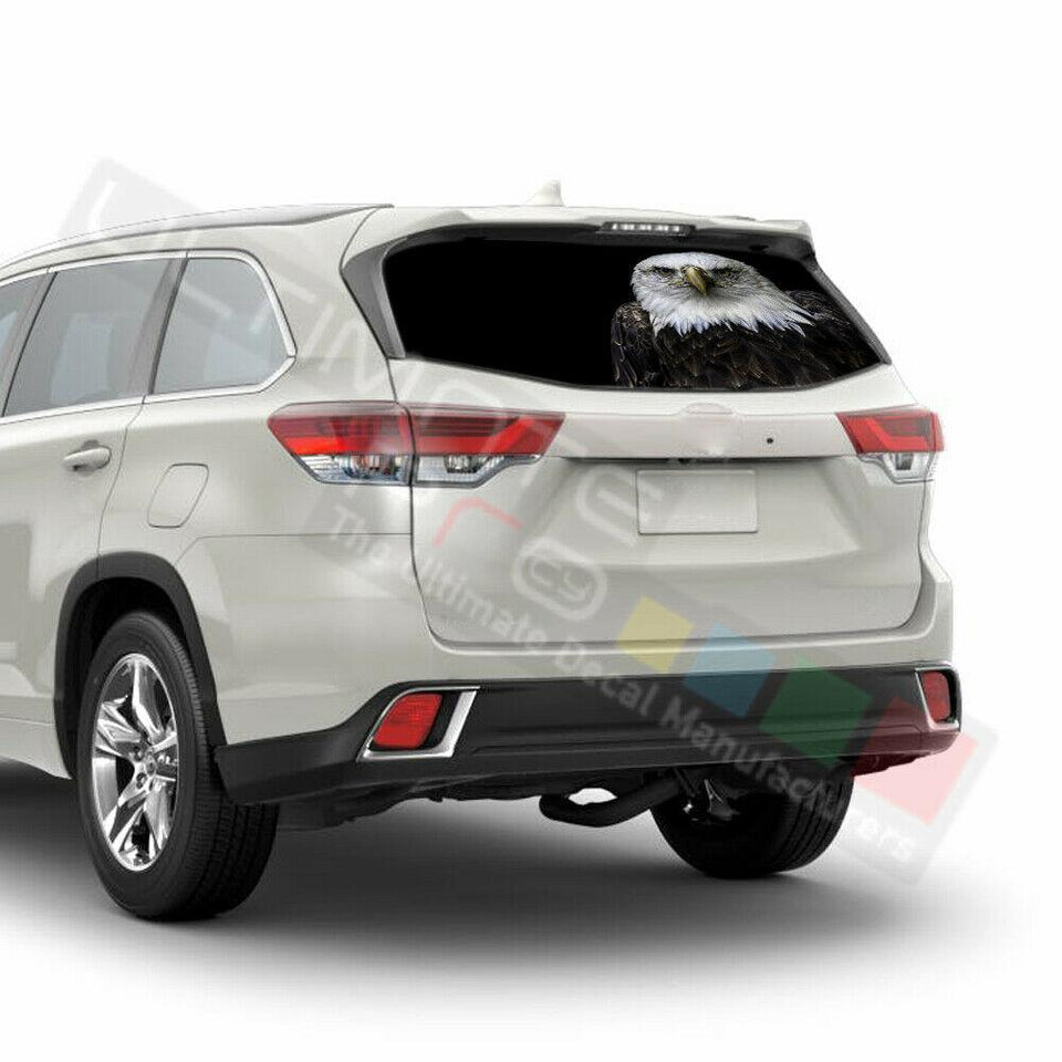 Eagles Decal Window See Thru Stickers Perforated for Toyota Highlander 2016 2017