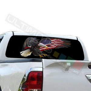 Eagles Decal Window See Thru Stickers Perforated for Toyota Hilux 2016 2017 2018