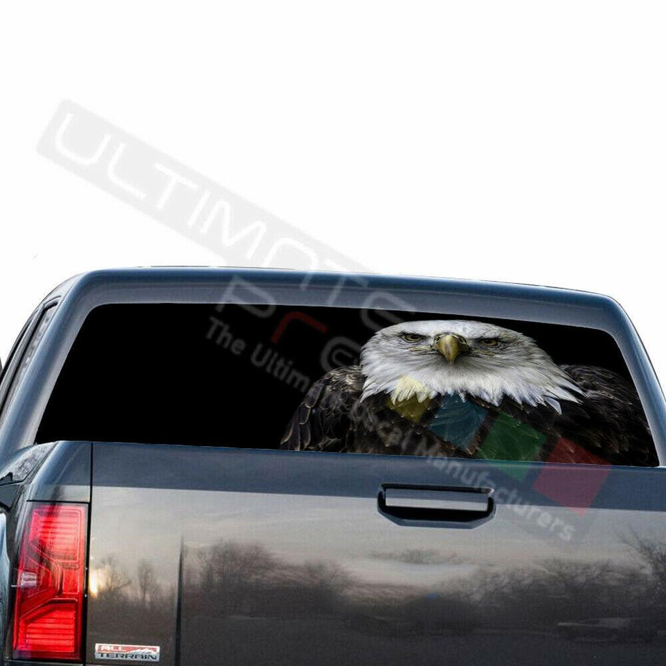 Eagles Decals Rear Window See Thru Stickers Perforated for GMC Sierra 2018 2019