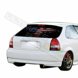 Eagles Decals Rear Window See Thru Stickers Perforated for Honda Civic 1996