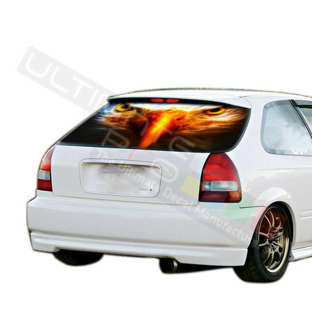 Eagles Decals Rear Window See Thru Stickers Perforated for Honda Civic 1996