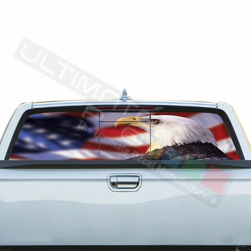 Eagles Decals Rear Window See Thru Stickers Perforated for Honda Ridgeline 2019