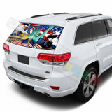 Eagles Decals Rear Window See Thru Stickers Perforated for Jeep Grand Cherokee