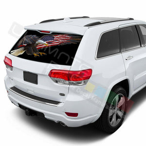 Eagles Decals Rear Window See Thru Stickers Perforated for Jeep Grand Cherokee