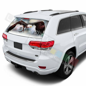 Eagles Decals Rear Window See Thru Stickers Perforated for Jeep Grand Cherokee