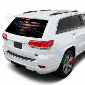 Eagles Decals Rear Window See Thru Stickers Perforated for Jeep Grand Cherokee