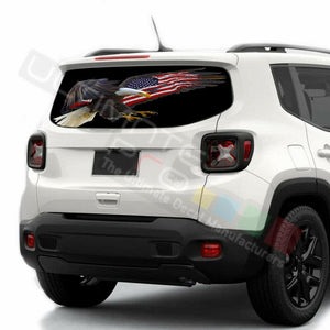 Eagles Decals Rear Window See Thru Stickers Perforated for Jeep Renegade 2020