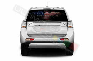 Eagles Decals Rear Window See Thru Stickers Perforated for Mitsubishi Outlander