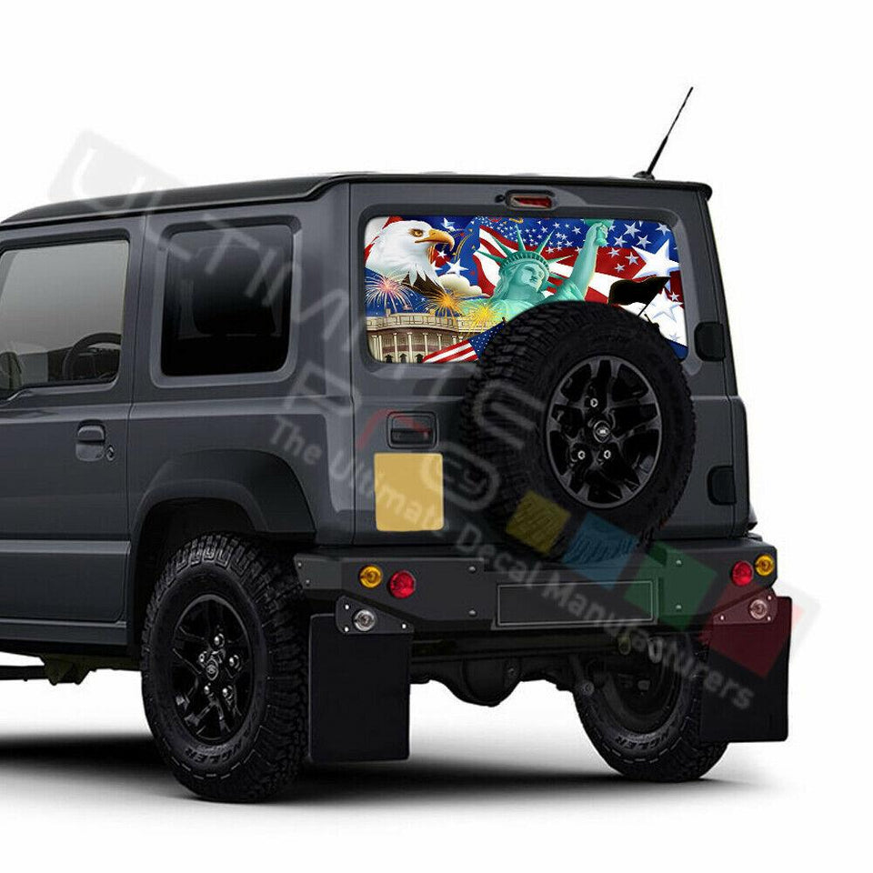 Eagles Decals Rear Window See Thru Stickers Perforated for New Suzuki Jimny 2020