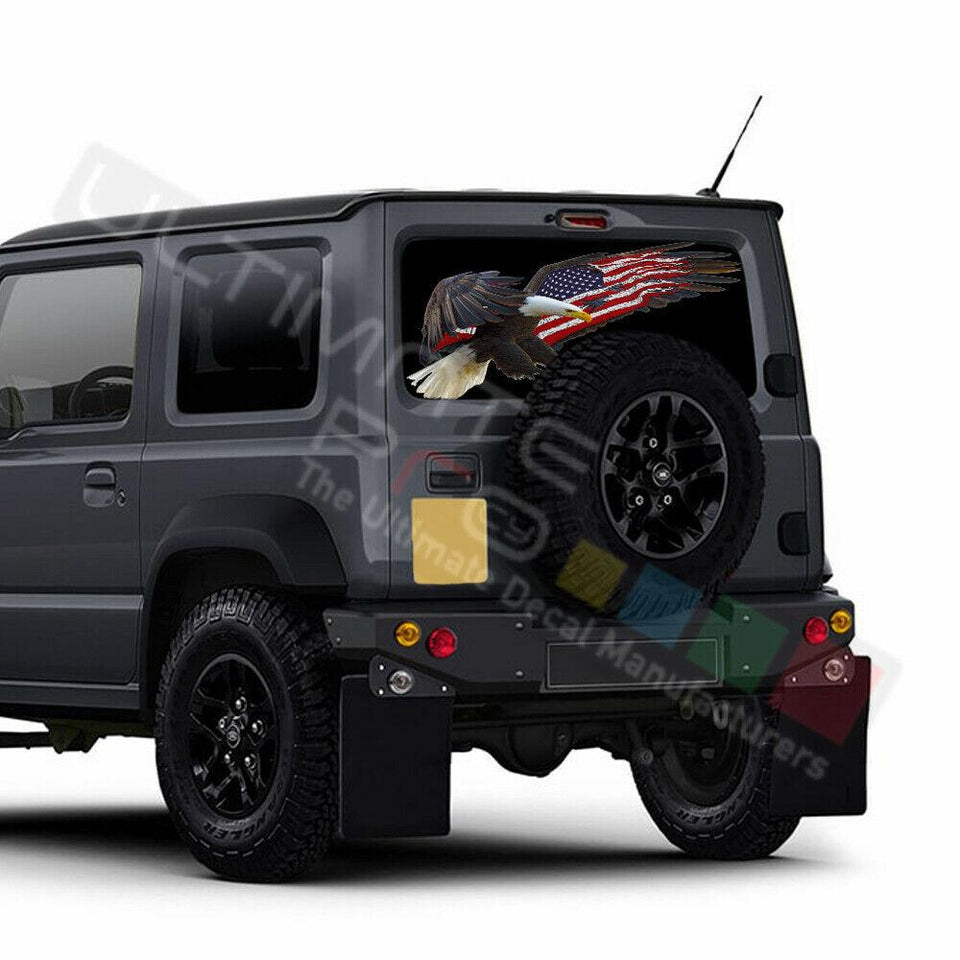 Eagles Decals Rear Window See Thru Stickers Perforated for New Suzuki Jimny 2020