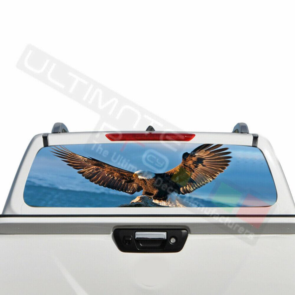 Eagles Decals Window See Thru Stickers Perforated for Nissan Navara 2016