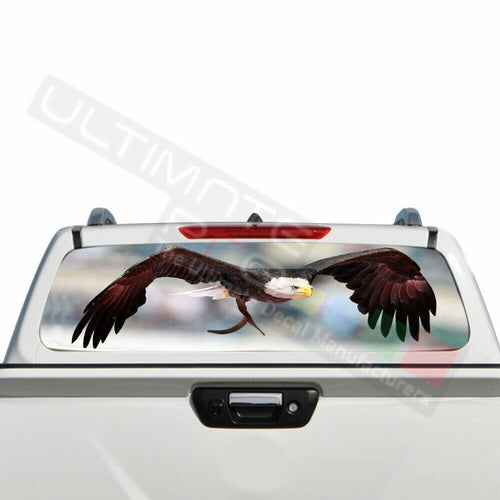Eagles Decals Window See Thru Stickers Perforated for Nissan Navara 2016