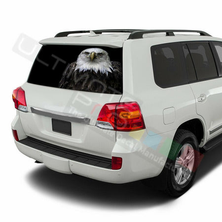 Eagles Decals Window See Thru Stickers Perforated for Toyota Land Cruiser Old