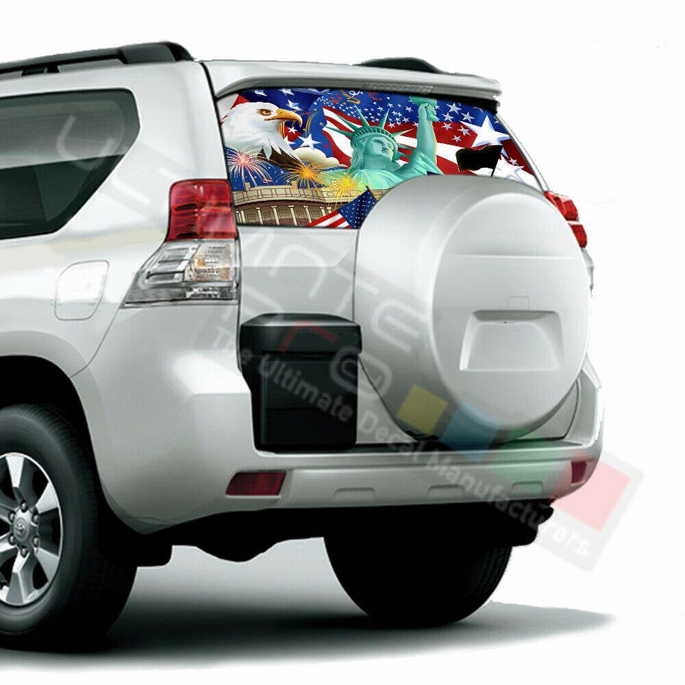 Eagles Decals Window See Thru Stickers Perforated for Toyota Prado 201 ...